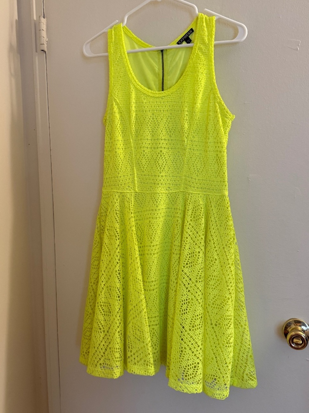 Express Neon Crochet Dress